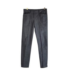 BCBGMaxAzria Slim Pants SZ 2 Grayish Blue Cotton Wool Blend Stretch Corpcore